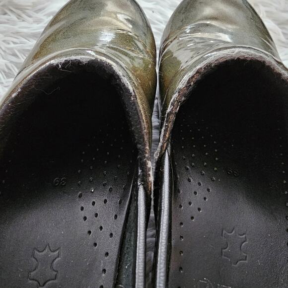Dansko Green Iridescent Sparkle Clogs Size 39 - Picture 5 of 6